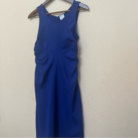 Armani Collezioni Blue Side Ruched Sleeveless Dress B19/20 - Picture 2 of 10